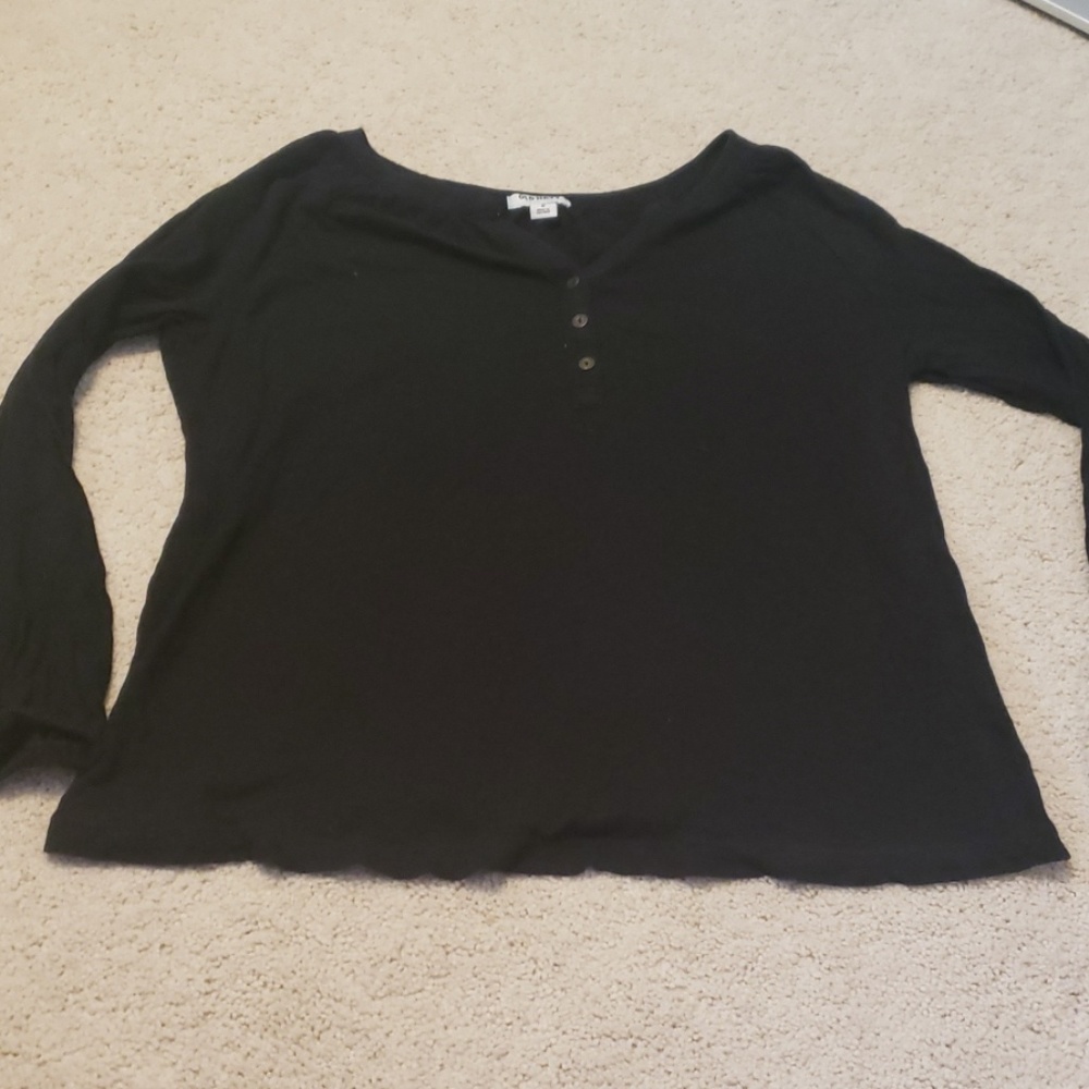 Button Black Long Sleeve